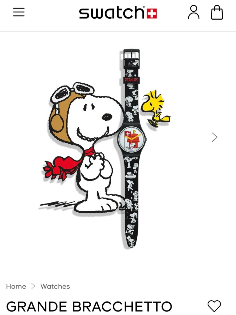 Swatch Grande Brachetto Snoopy Watch